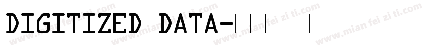 Digitized data字体转换